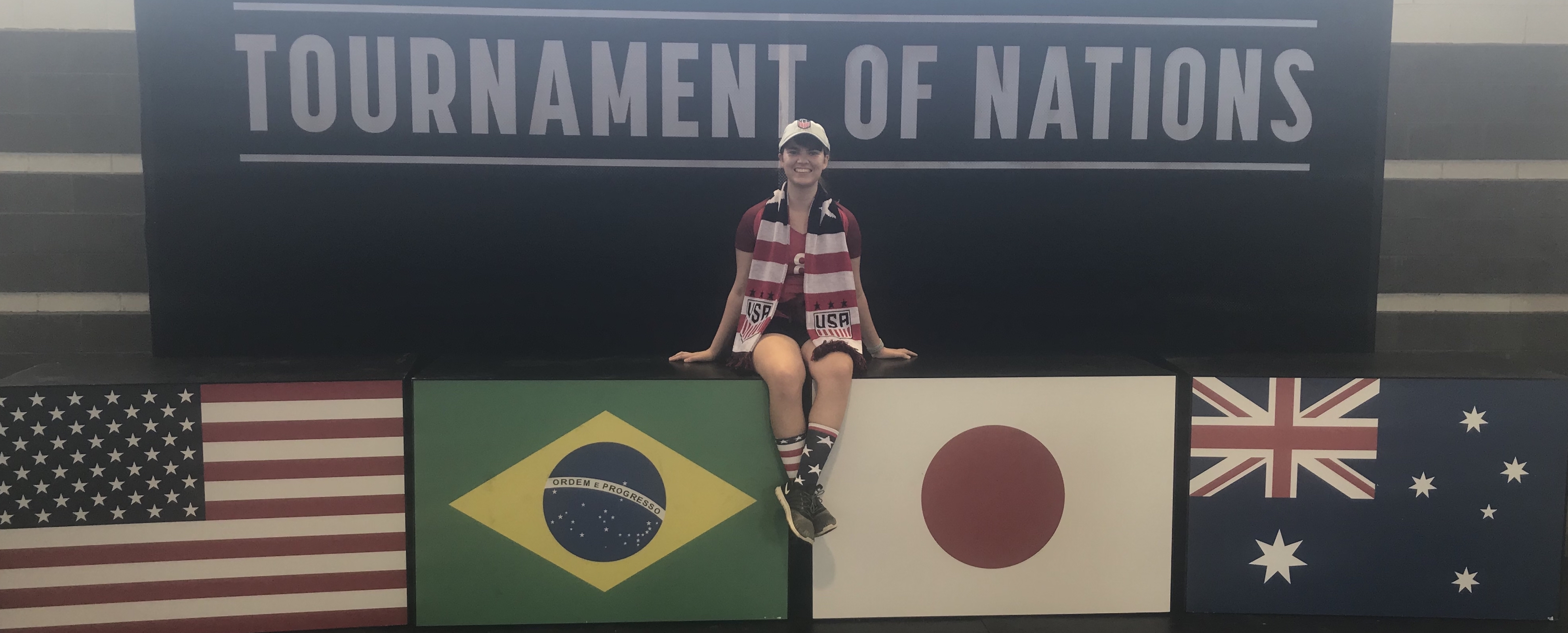 Sarah at a USWNT game